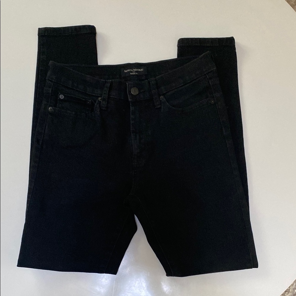 Banana Republic Black Skinny Jeans Sleek Fit